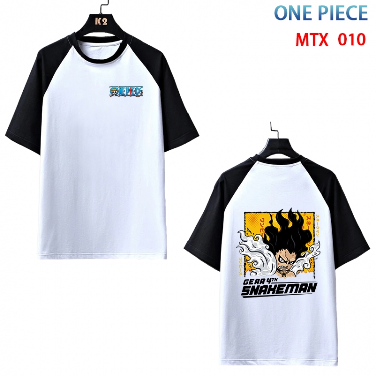 One Piece Anime raglan sleeve cotton T-shirt from XS to 3XL MTX-010