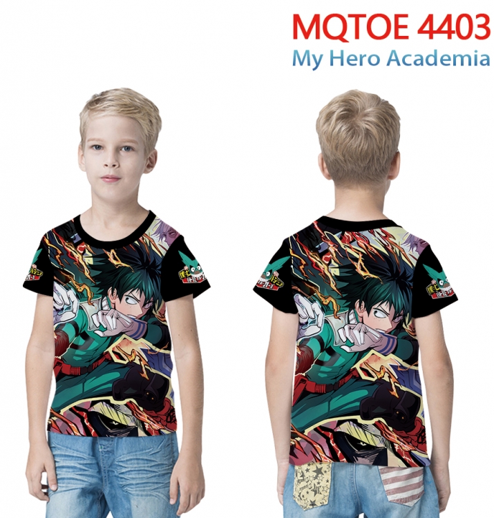 My Hero Academia full-color printed short-sleeved T-shirt 60 80 100 120 140 160 6 sizes for children MQTOE-4403-3