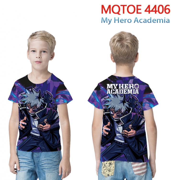 My Hero Academia full-color printed short-sleeved T-shirt 60 80 100 120 140 160 6 sizes for children  MQTOE-4406-3