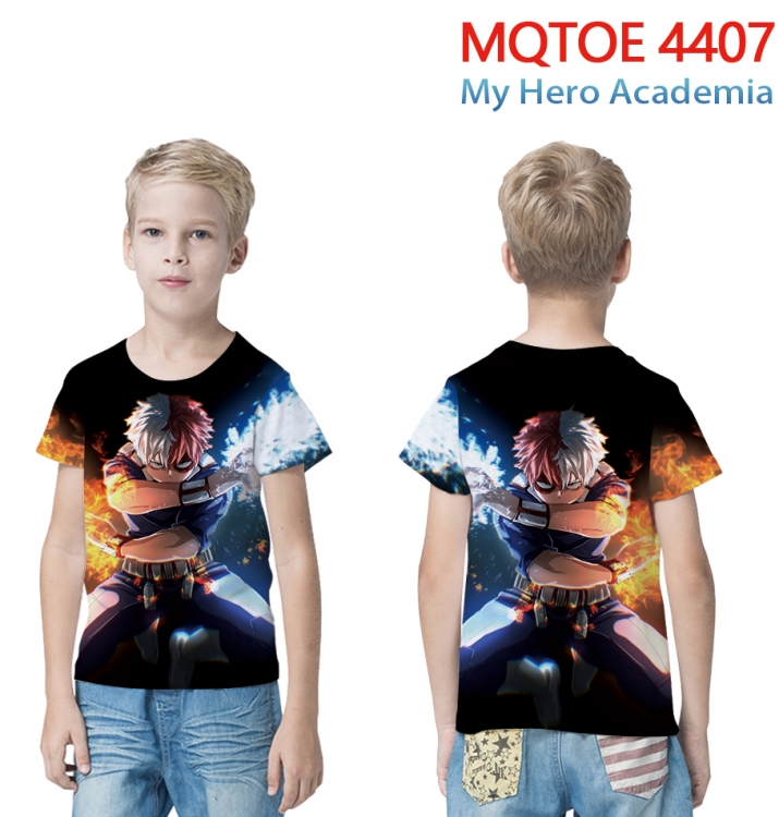 My Hero Academia full-color printed short-sleeved T-shirt 60 80 100 120 140 160 6 sizes for children MQTOE-4407-3