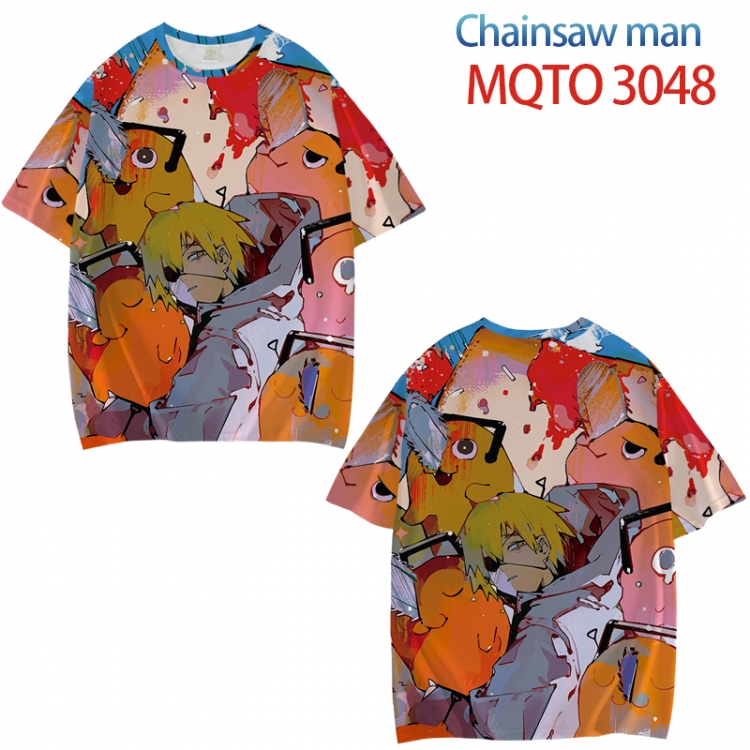 Chainsaw man Full color printed short sleeve T-shirt from XXS to 4XL MQTO-3048