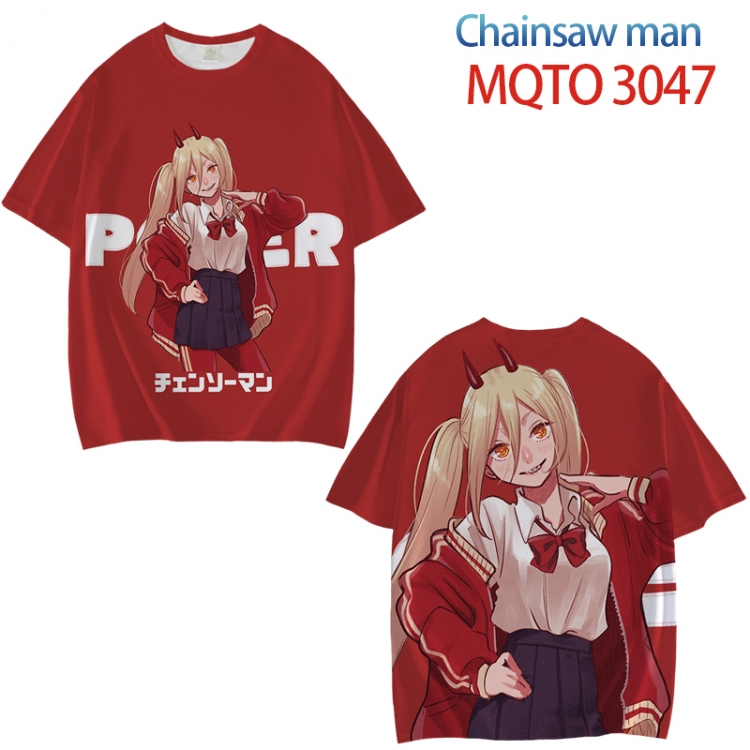 Chainsaw man Full color printed short sleeve T-shirt from XXS to 4XL MQTO-3047