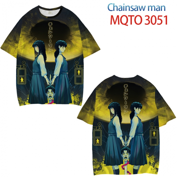 Chainsaw man Full color printed short sleeve T-shirt from XXS to 4XL MQTO-3051