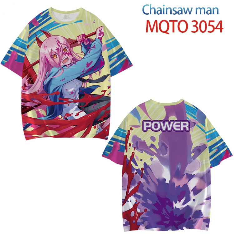 Chainsaw man Full color printed short sleeve T-shirt from XXS to 4XL MQTO-3054