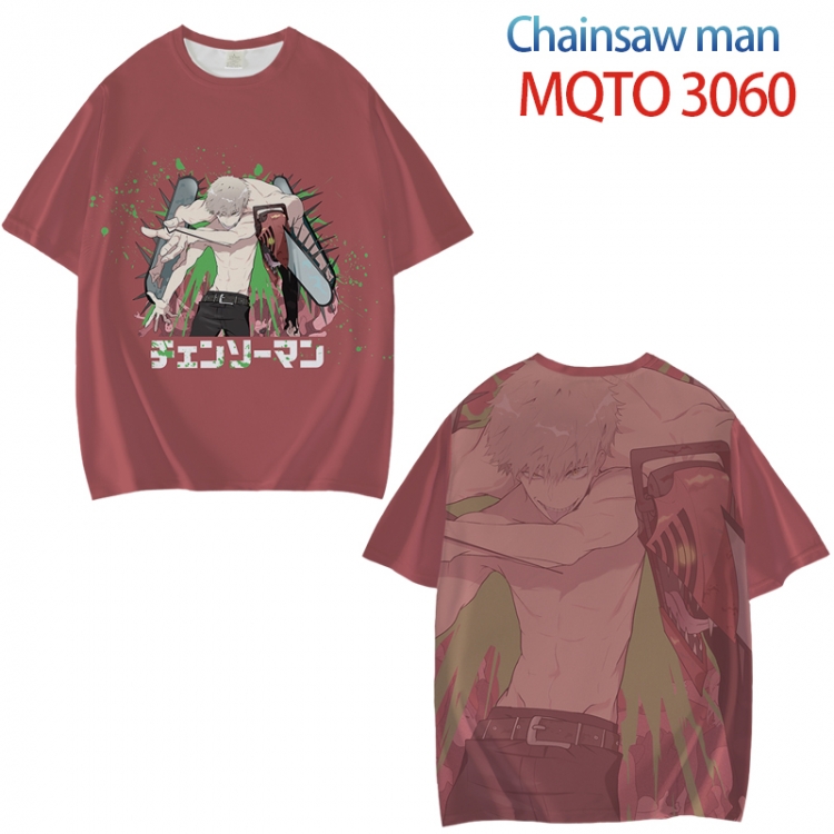 Chainsaw man Full color printed short sleeve T-shirt from XXS to 4XL MQTO-3060