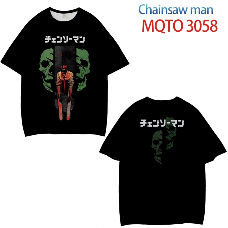 Chainsaw man Full color printed short sleeve T-shirt from XXS to 4XL MQTO-3058