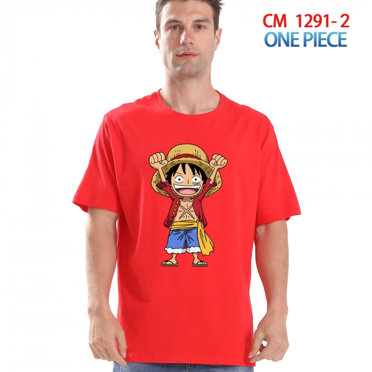 One Piece Printed short-sleeved cotton T-shirt from S to 4XL CM 1291 2