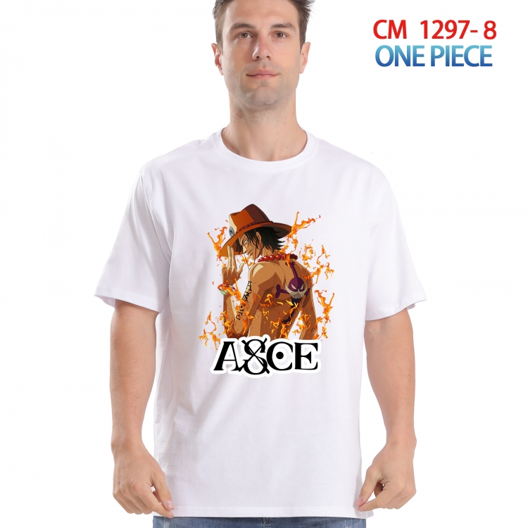 One Piece Printed short-sleeved cotton T-shirt from S to 4XL CM 1297 8