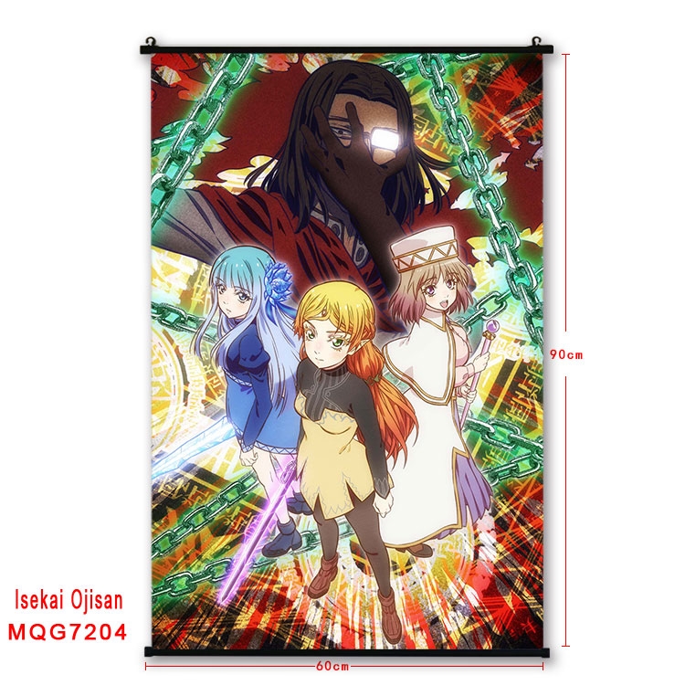 Uncle of the other world Anime black Plastic rod Cloth painting Wall Scroll 60X90CM MQG-7204