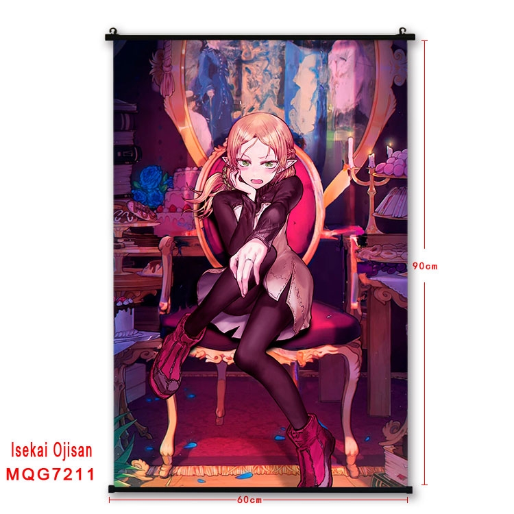 Uncle of the other world Anime black Plastic rod Cloth painting Wall Scroll 60X90CM  MQG-7211