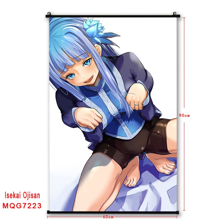 Uncle of the other world Anime black Plastic rod Cloth painting Wall Scroll 60X90CM MQG-7223