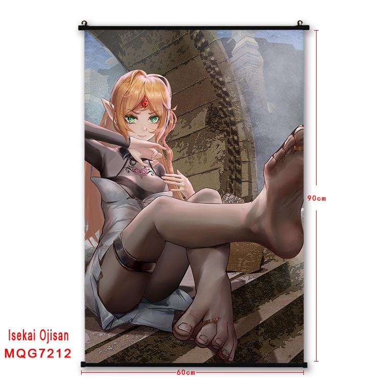 Uncle of the other world Anime black Plastic rod Cloth painting Wall Scroll 60X90CM MQG-7212