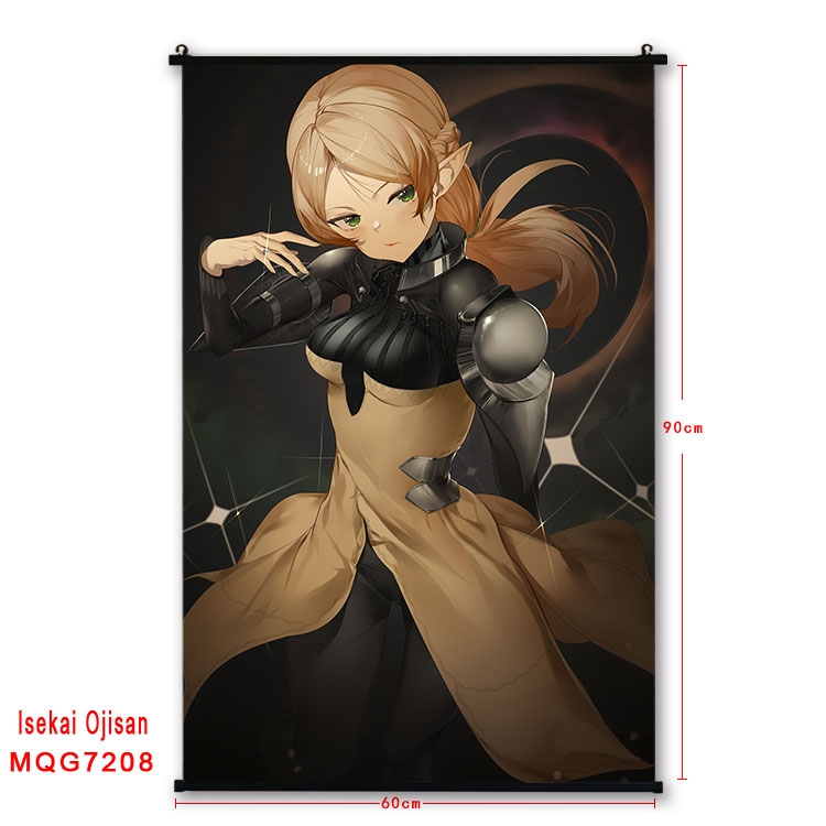 Uncle of the other world Anime black Plastic rod Cloth painting Wall Scroll 60X90CM MQG-7208