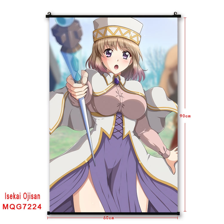 Uncle of the other world Anime black Plastic rod Cloth painting Wall Scroll 60X90CM MQG-7224