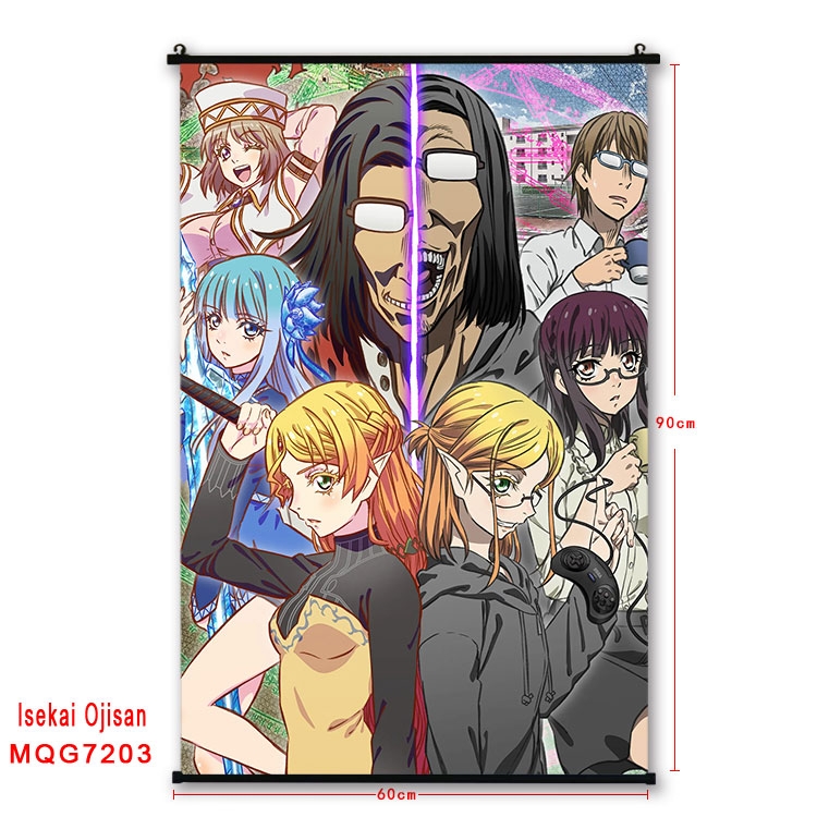 Uncle of the other world Anime black Plastic rod Cloth painting Wall Scroll 60X90CM MQG-7203