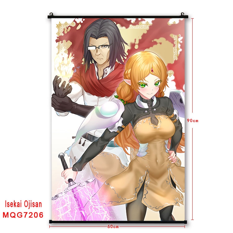 Uncle of the other world Anime black Plastic rod Cloth painting Wall Scroll 60X90CM MQG-7206