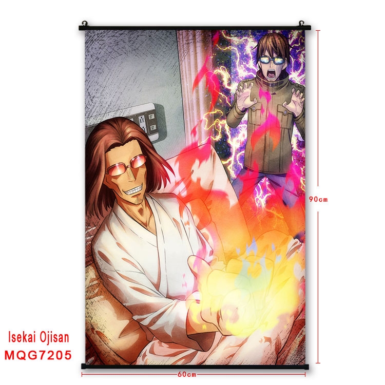 Uncle of the other world Anime black Plastic rod Cloth painting Wall Scroll 60X90CM MQG-7205