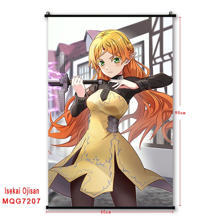 Uncle of the other world Anime black Plastic rod Cloth painting Wall Scroll 60X90CM MQG-7207