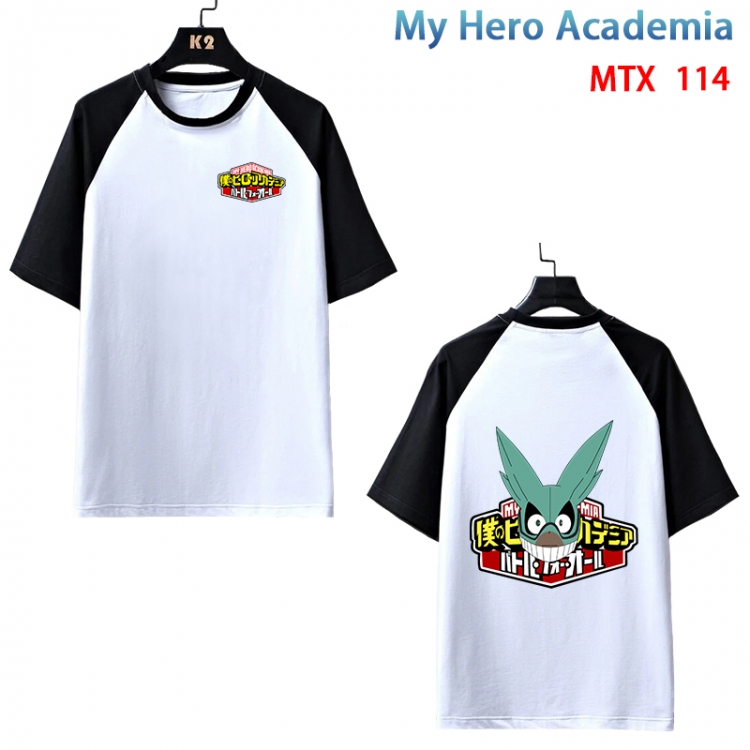 My Hero Academia Anime raglan sleeve cotton T-shirt from XS to 3XL MTX-114