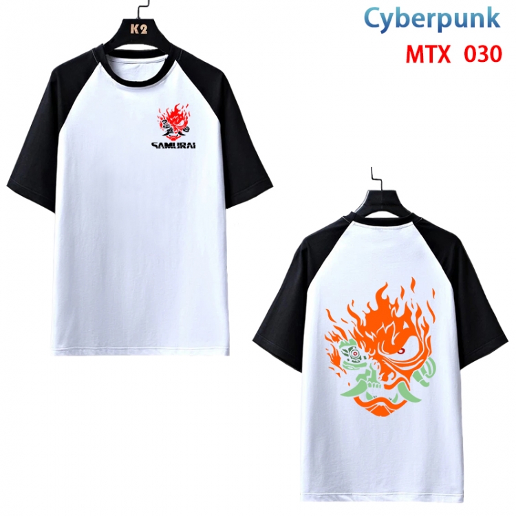 Cyberpunk Anime raglan sleeve cotton T-shirt from XS to 3XL MTX-030