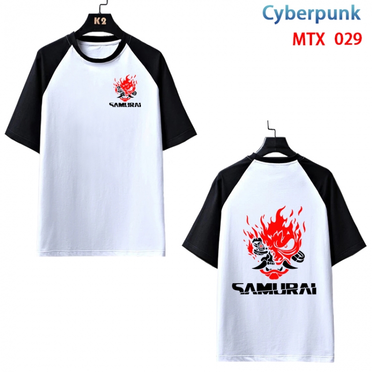Cyberpunk Anime raglan sleeve cotton T-shirt from XS to 3XL  MTX-029
