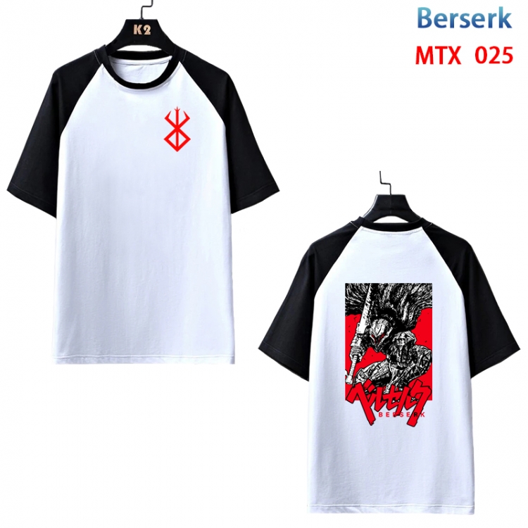 Berserk Anime raglan sleeve cotton T-shirt from XS to 3XL MTX-025