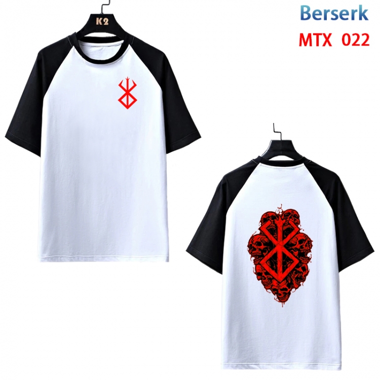 Berserk Anime raglan sleeve cotton T-shirt from XS to 3XL MTX-022