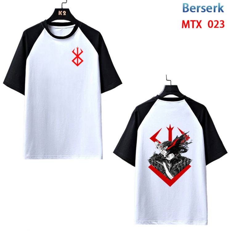 Berserk Anime raglan sleeve cotton T-shirt from XS to 3XL MTX-023
