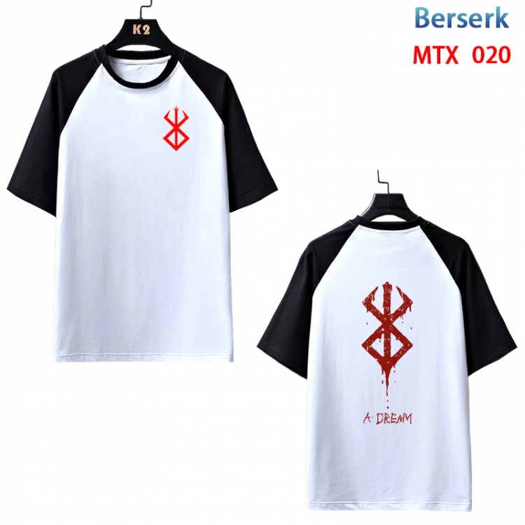 Berserk Anime raglan sleeve cotton T-shirt from XS to 3XL  MTX-020