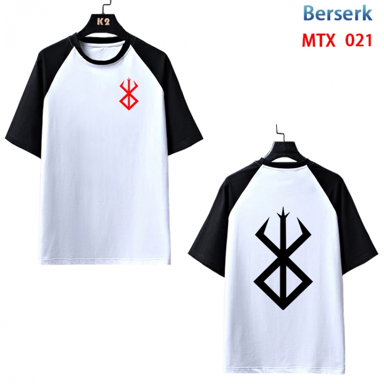 Berserk Anime raglan sleeve cotton T-shirt from XS to 3XL MTX-021