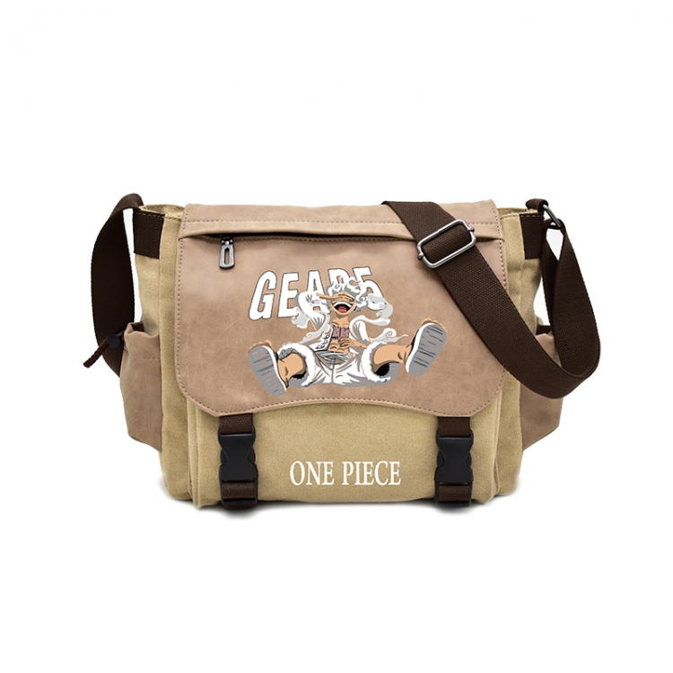 One Piece Animation cartoon canvas shoulder bag student messenger bag 32x25x13cm