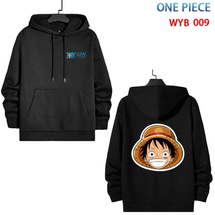 One Piece Cotton Hooded Patch Pocket Sweatshirt from S to 3XL WYB-009