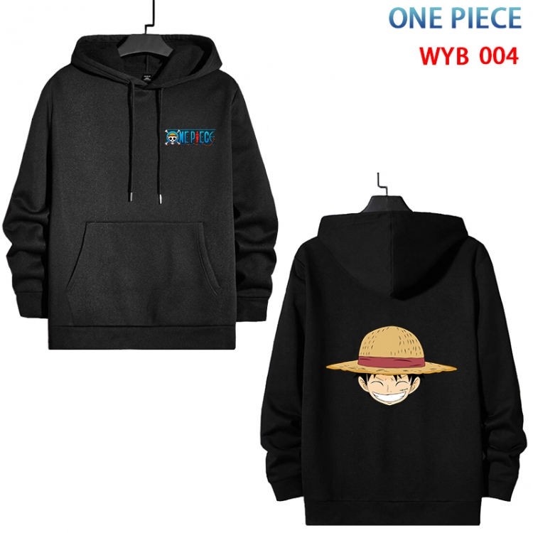 One Piece Cotton Hooded Patch Pocket Sweatshirt from S to 3XLWYB-004