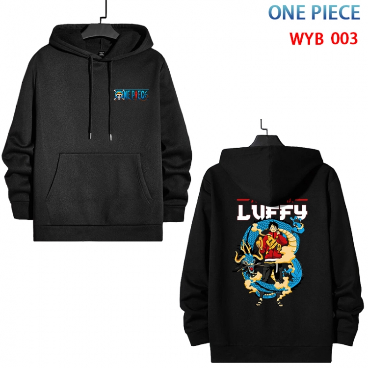 One Piece Cotton Hooded Patch Pocket Sweatshirt from S to 3XL WYB-003