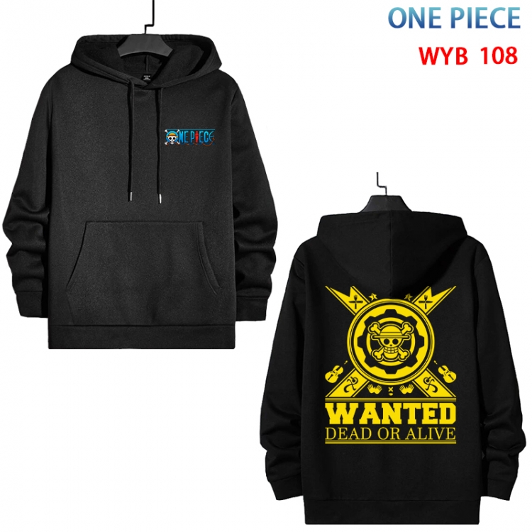 One Piece Cotton Hooded Patch Pocket Sweatshirt from S to 3XL WYB-108