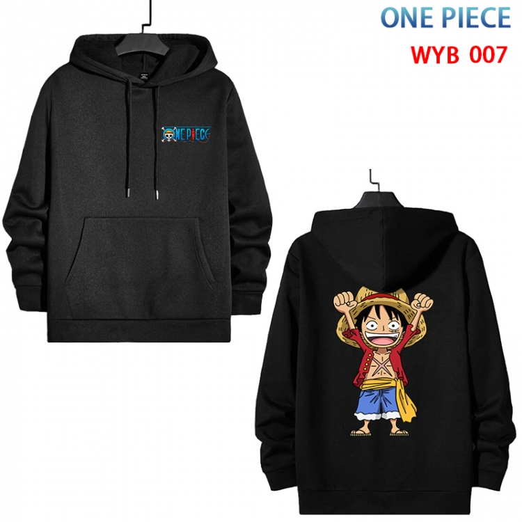 One Piece Cotton Hooded Patch Pocket Sweatshirt from S to 3XL WYB-007
