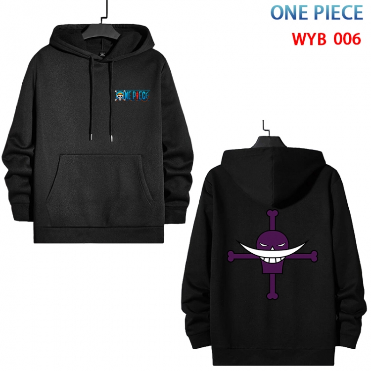 One Piece Cotton Hooded Patch Pocket Sweatshirt from S to 3XL WYB-006