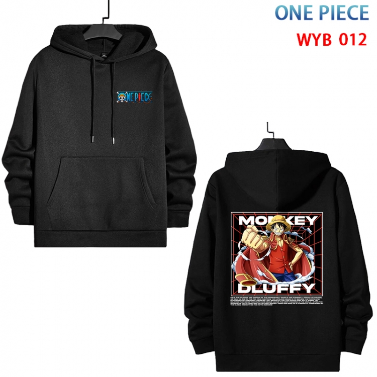 One Piece Cotton Hooded Patch Pocket Sweatshirt from S to 3XL WYB-012