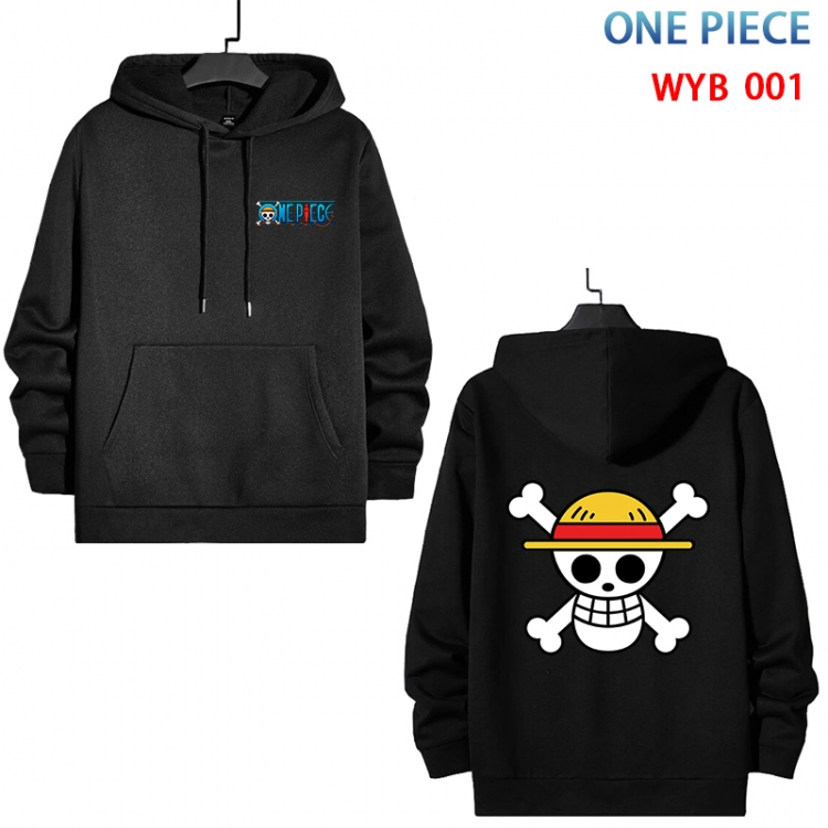 One Piece Cotton Hooded Patch Pocket Sweatshirt from S to 3XL WYB-001