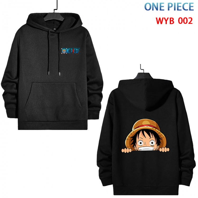 One Piece Cotton Hooded Patch Pocket Sweatshirt from S to 3XL WYB-002