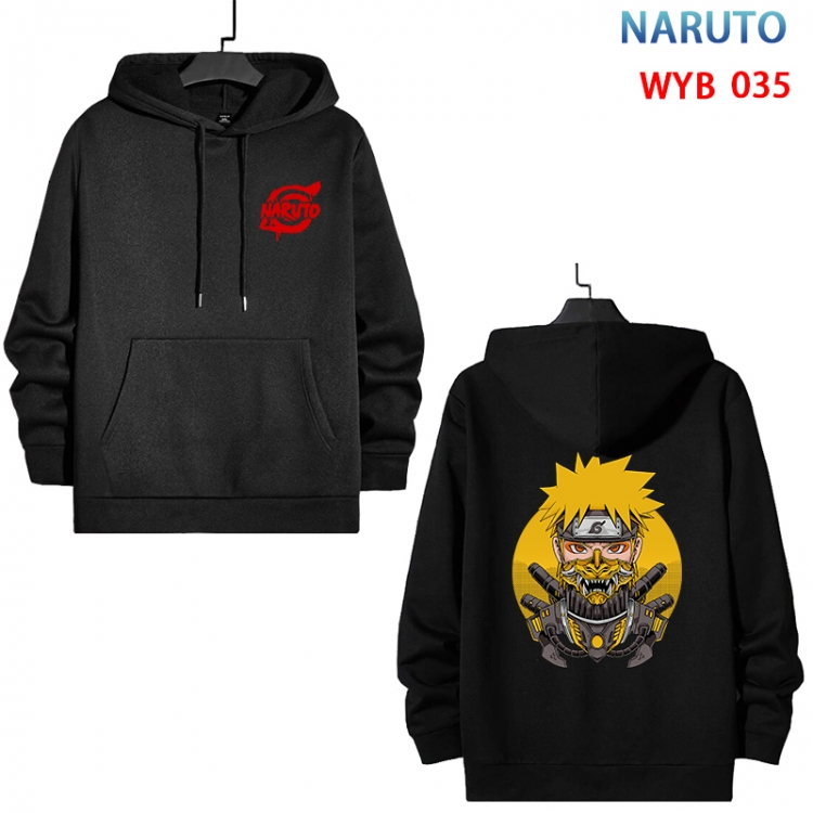 Naruto Cotton Hooded Patch Pocket Sweatshirt from S to 3XL WYB-035