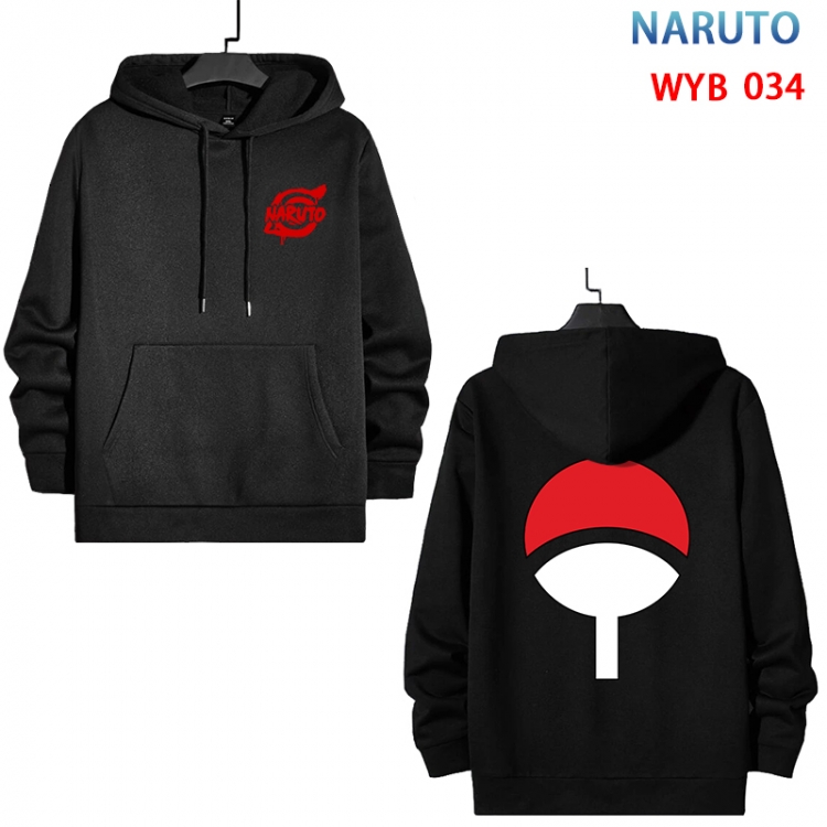 Naruto Cotton Hooded Patch Pocket Sweatshirt from S to 3XL WYB-034