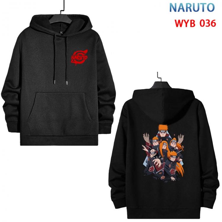 Naruto Cotton Hooded Patch Pocket Sweatshirt from S to 3XL WYB-036