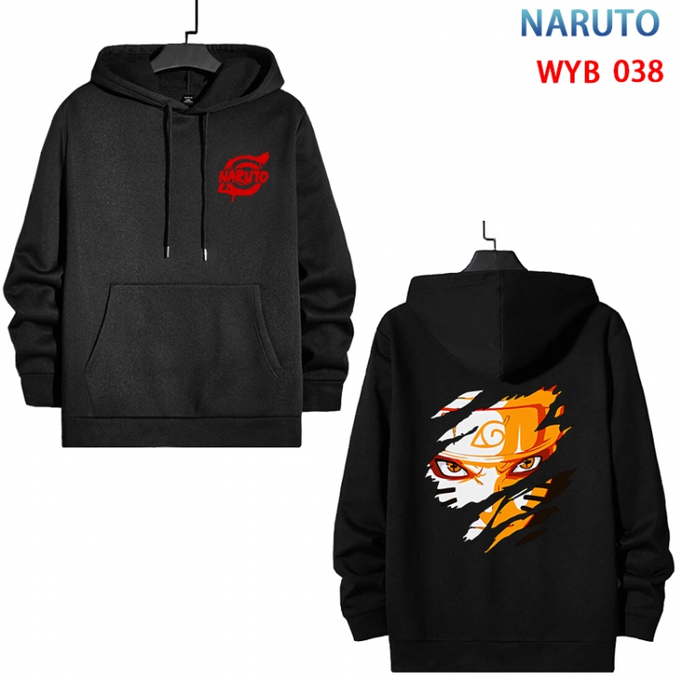 Naruto Cotton Hooded Patch Pocket Sweatshirt from S to 3XL WYB-038