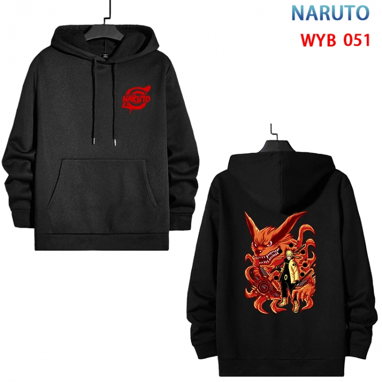 Naruto Cotton Hooded Patch Pocket Sweatshirt from S to 3XL WYB-051