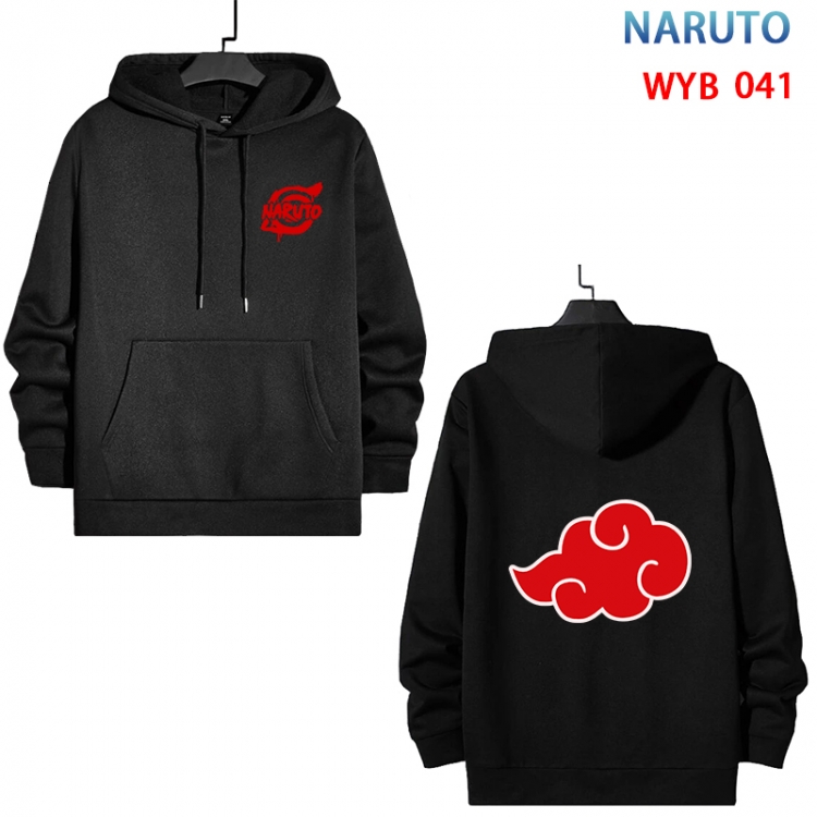 Naruto Cotton Hooded Patch Pocket Sweatshirt from S to 3XL WYB-041