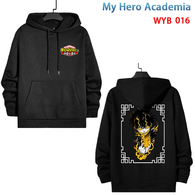 My Hero Academia Cotton Hooded Patch Pocket Sweatshirt from S to 3XL WYB-016