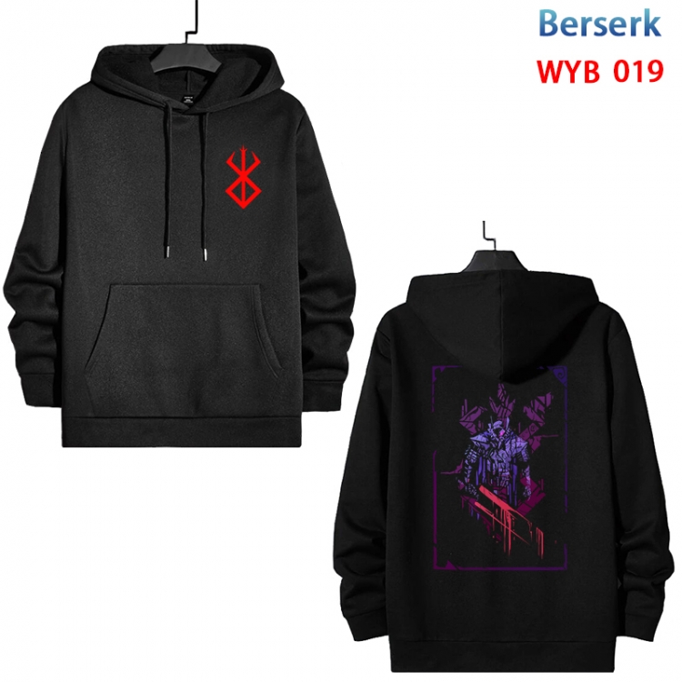 Berserk Cotton Hooded Patch Pocket Sweatshirt from S to 3XL MYB-019