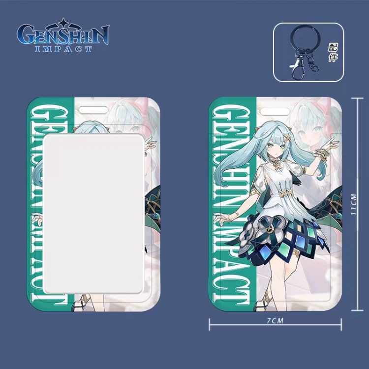 Genshin Impact Cartoon peripheral ID card sleeve Ferrule 11cm long 7cm wide price for 5 pcs 3555