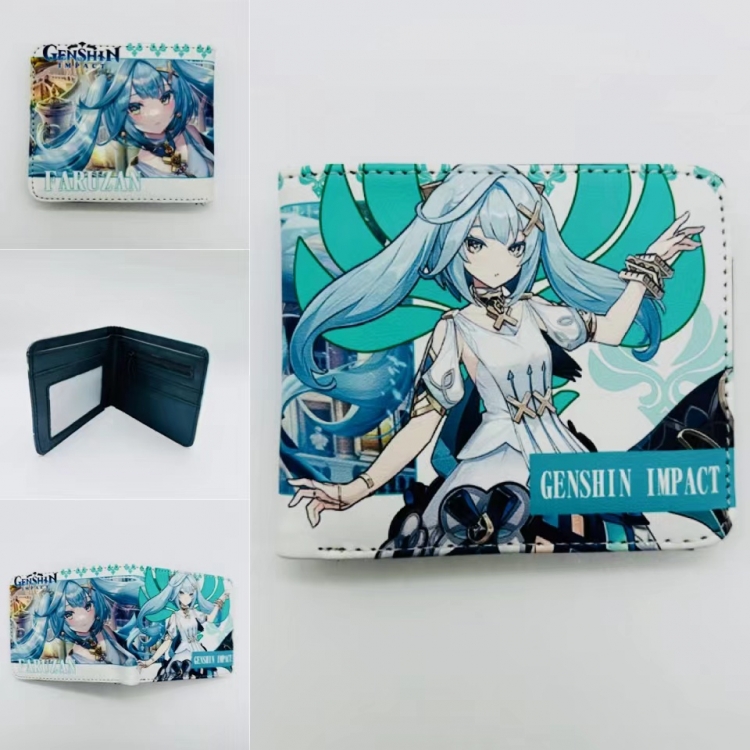 Genshin Impact Full color  Two fold short card case wallet 11X9.5CM 304